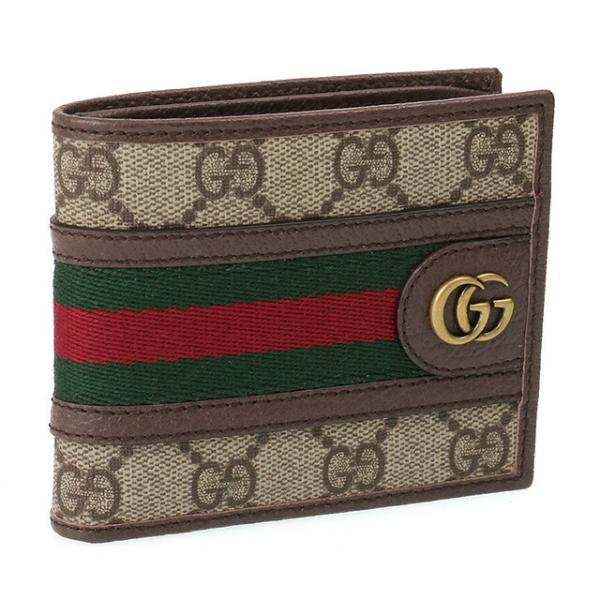 グッチ／GUCCI &quot;オフィディア GG スプリーム ウォレット&quot;GGキャンバス×レザー2つ折り財布...