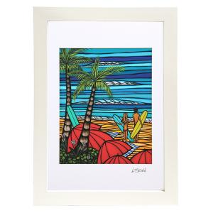 ヘザーブラウン／HEATHER BROWN "ART PRINT W28.0×H35.6cm・FUN IN THE SUN・アートプリント・ファンインザ サン"Mサイズ縦・サイン入り・絵画 HB9191P／FU