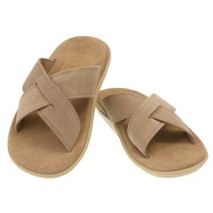 アイランドスリッパ／ISLAND SLIPPER "MEN'S CLASSIC SUADE／メンズクラシックスエード" クロスサンダル・ハワイ製ビーチサンダル(トープ・ベージュスエード｜posecafe2