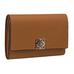 ロエベ／LOEWE "ANAGRAM SMALL VERTICAL WALLET・アナグラム バーティカル ウォレット スモール " ぺブルグレインカーフ・3つ折り財布・コンパクトウォレッ｜posecafe2