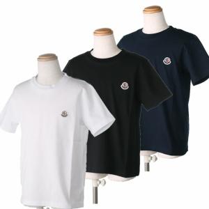 モンクレールキッズ・ユニセックス／MONCLER KID'S チビロゴデザイン・半袖クルーネックTシャツ(ホワイト・ネイビー・ブラック) 8C000 23 33 83907 001・742｜posecafe2