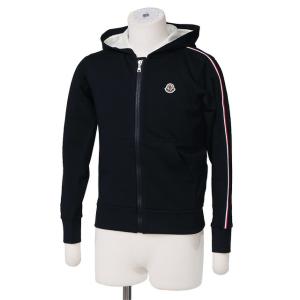 モンクレール・キッズ・ジュニア・男の子／MONCLER KID'S JUNIOR　ジップアップパーカー メンズ・ロゴ入り・フード付きジャケット(ネイビー)  8G00008 809AG｜posecafe2