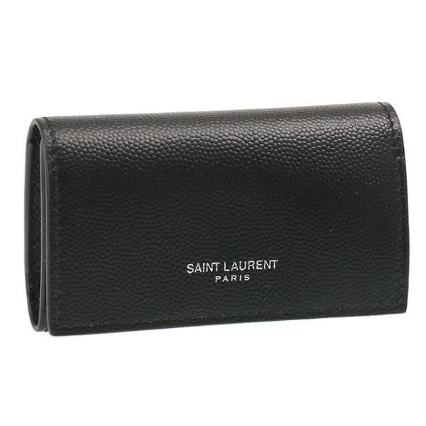 サンローラン・パリ／SAINT LAURENT PARIS カーフレザー スリム 4連キーケース(ブ...