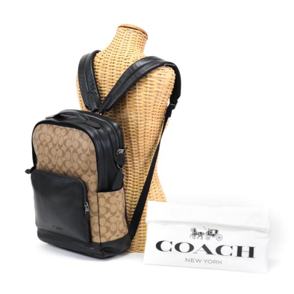 コーチ COACH グラハム バックパック レザー PVC シグネチャー F38755 リュック デ...