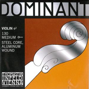 【Dominant】ドミナントバイオリン弦 1E（アルミ巻・130）4/4サイズ＜Weich／Stark＞｜positive