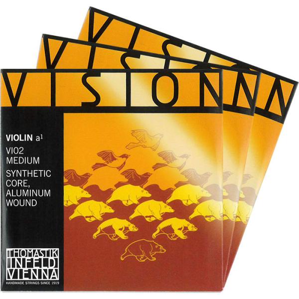 【Vision】ヴィジョンバイオリン弦 2A、3D（シルバー巻）、4G セット 4/4〜1/2サイズ