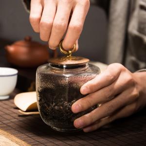 ガラス瓶 木蓋 キャニスター 密閉容器 金属ハ...の詳細画像2