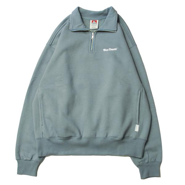 ベン デイビス BEN DAVIS HEAVY HALF ZIP SWEAT BLUE GRAY /...