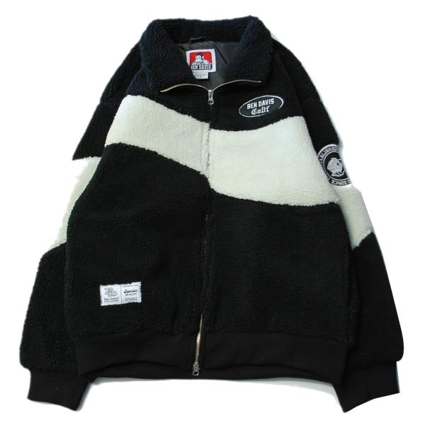 ベン デイビス BEN DAVIS HAZY BOA STAND COLLAR JACKET BLA...