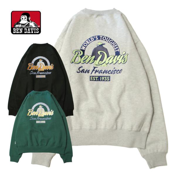 ベン デイビス BEN DAVIS BD SCRIPT EMB CREW SWEAT / クルー ス...