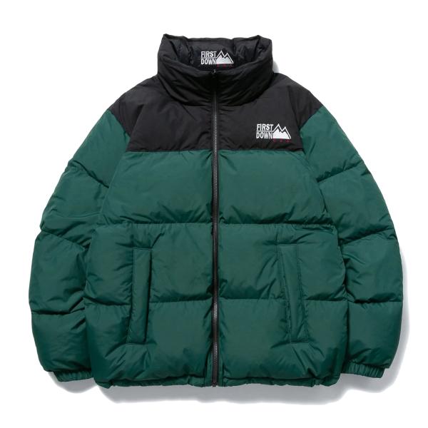 ファーストダウン FIRST DOWN BUBBLE DOWN JACKET MICROFT〓 GR...
