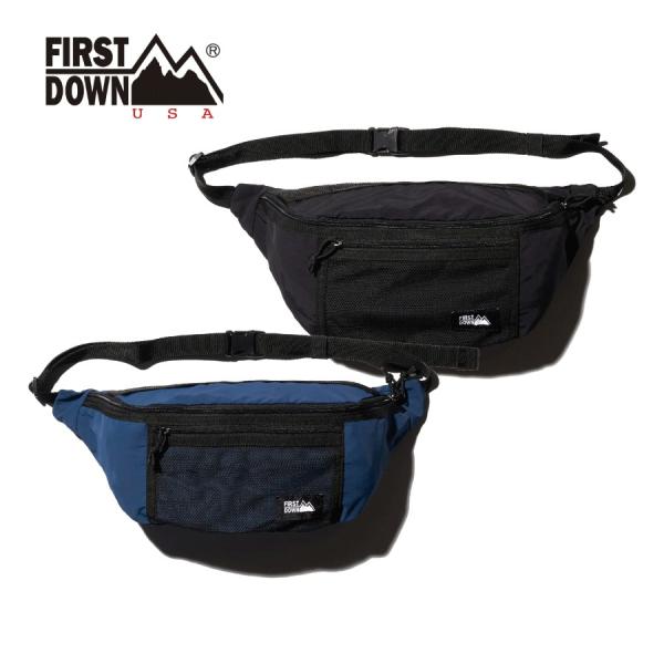 ファーストダウン FIRST DOWN LIGHT BODY BAG BLACK / 軽量 ボディバ...