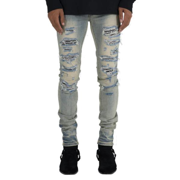 ミニマル mnml X165 STRETCH DENIM BLUE / ブルー デニム パンツ スー...