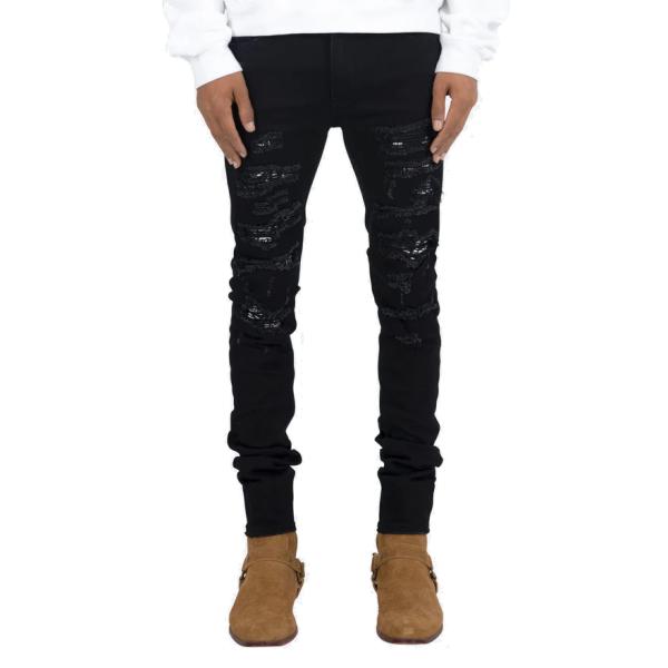 ミニマル mnml X165 STRETCH DENIM BLACK / ブラック デニム パンツ ...