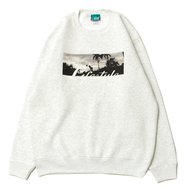 ミュージック MUSICK LIFESTYLE PALM PHOTO SWEAT ASH / アッシ...