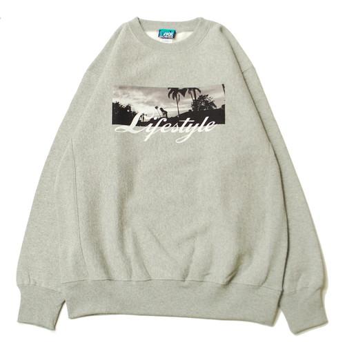 ミュージック MUSICK LIFESTYLE PALM PHOTO SWEAT GRAY / グレ...