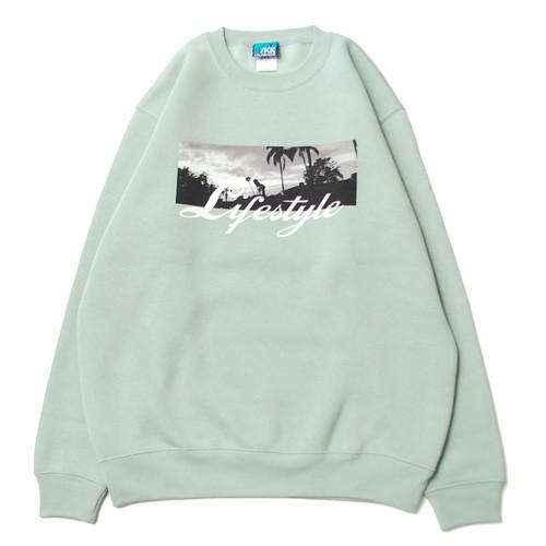 ミュージック MUSICK LIFESTYLE PALM PHOTO SWEAT SMOKE GRE...