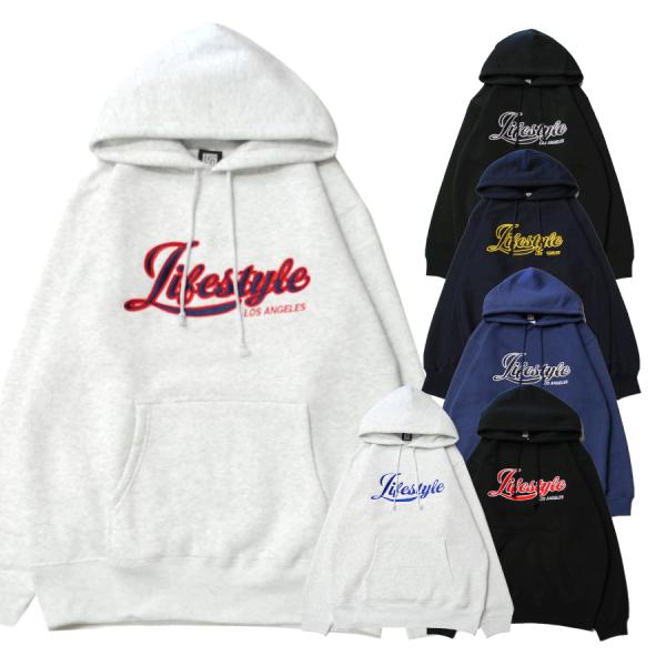 ミュージック MUSICK LIFESTYLE SCRIPT EMBROIDERY HOODIE /...