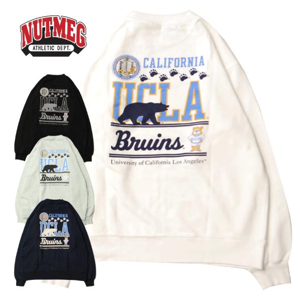 ナツメグ NUTMEG UCLA POW PRINT CREW SWEAT / クルー スウェット ...