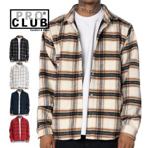 PRO CLUB プロクラブ フランネルシャツ チェックシャツ オンブレシャツ