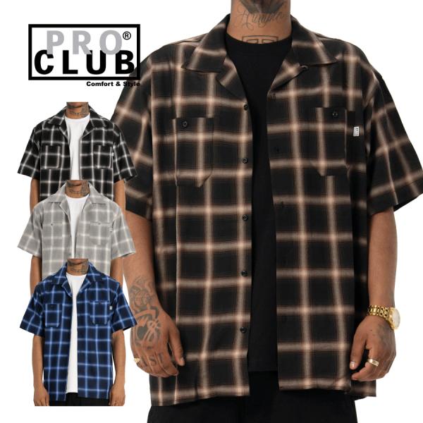 プロクラブ PRO CLUB COMFORT OMBRE CHECKER SHORT SLEEVE ...