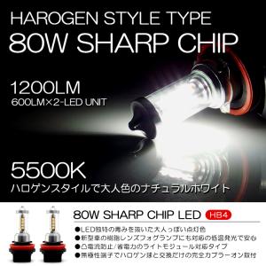 10系 前期/中期 アルテッツァ LED フォグランプ HB4/9006 80W SHARP サイド発光 ハロゲンスタイル 5500K/ホワイト 2個/1セット｜possible