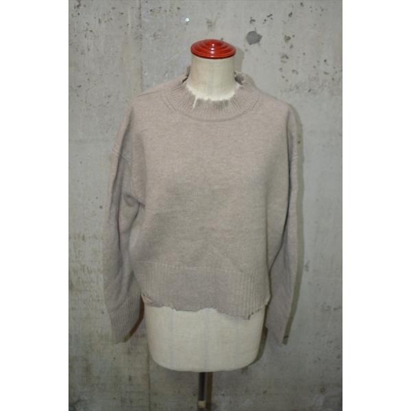 ヘルムートラング　HELMUTLANG　ダメージ加工　ウール　ニット　セーター　XS D9868