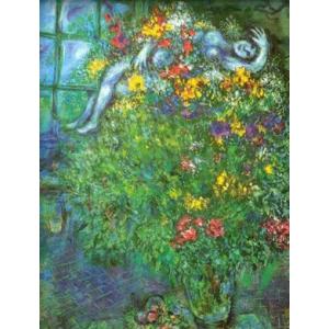 ミロ アートポスター-月で吠える犬(483×590mm) ジョアン・ミロ