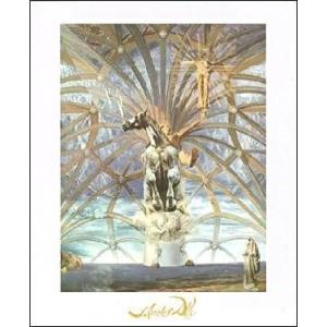 サルバドール・ダリ額付ポスター-瞑想するバラ (320×390×15mm