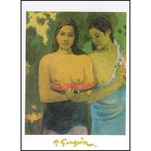 -アートポスター- 赤い花と乳房 (50cm×70cm)　ポール・ゴーギャン -おしゃれインテリアに...