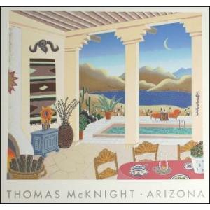 -マックナイト アートポスター-砂漠の中庭（アリゾナ）(457×457mm) -おしゃれインテリアに...