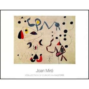 アートポスター- 赤い太陽 (40cm×50cm） ジョアン・ミロ