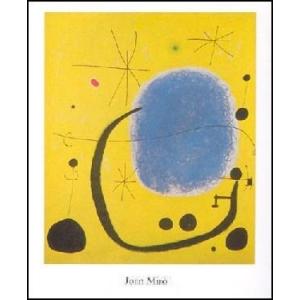 アートポスター- 空色の黄色 (70cm×100cm) ジョアン・ミロ