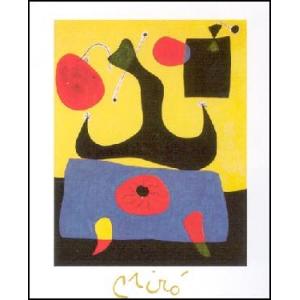 ジョアン・ミロ アートポスター-赤い太陽 (60cm×80cm) -おしゃれ