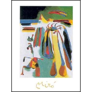 抽象画 絵画 リトグラフ 版画 ジョアン・ミロ 「ノーサイン・14」 額