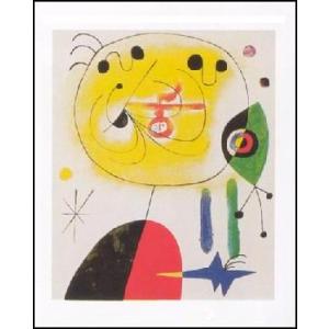 -ミロ アートポスター-髪をとかす肖像 (24cm×30cm)　ジョアン・ミロ -おしゃれインテリア...