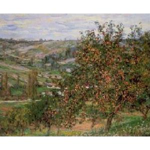 -モネ アートポスター-ヴェトゥイユのりんごの木 (70cm×100cm) -おしゃれインテリアに-