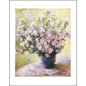 -モネ アートポスター-花瓶の花(281×358mm) -おしゃれインテリアに-