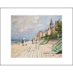 -モネ アートポスター-トゥルーヴィルの海辺1870年(281×358mm) -おしゃれインテリアに...