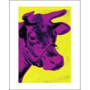 -ウォーホル アートポスター-牛1971年(黄とピンク) -281x358mm- -おしゃれインテリ...