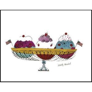 アンディ・ウォーホル、アイスクリーム デザート、海外版・希少画集・額装画 アンディ・ウォーホル、アイスクリーム デザートJ、海外版・希少画集