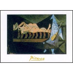 ミロ アートポスター-月で吠える犬(483×590mm) ジョアン・ミロ