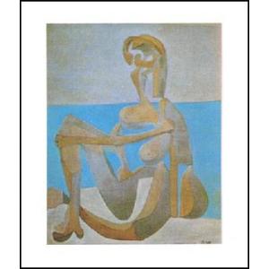 -アートポスター- 海辺に座る水浴の女(40cm×50cm）パブロ・ピカソ -おしゃれインテリアに-｜poster