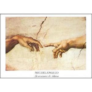 -アートポスター- アダムの創造 40cm×50cm　天使・ルネッサンス -おしゃれインテリアに-