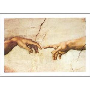 -アートポスター- アダムの創造 60cm×80cm　天使・ルネッサンス -おしゃれインテリアに-
