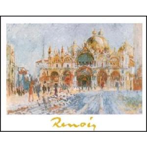 -ルノアール アートポスター-ヴェネツィア、サン・マルコ広場(24cm×30cm) -おしゃれインテ...