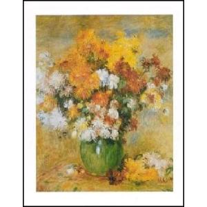 -ルノアール アートポスター-菊の花束(24cm×30cm) -おしゃれインテリアに-