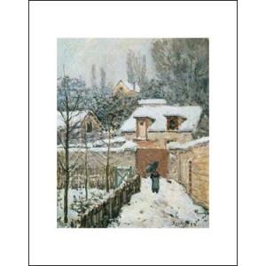 -シスレー アートポスター-ルーブシエンヌの雪1878年(281x358mm) -おしゃれインテリアに-｜poster