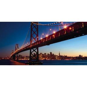 -フォトポスター-日没のサンフランシスコとベイブリッジ(500mm×1000mm) 街 -おしゃれインテリアに-｜poster