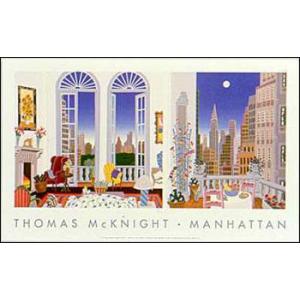 -マックナイト アートポスター-マンハッタン・ファンタジー(279×457mm) -おしゃれインテリ...